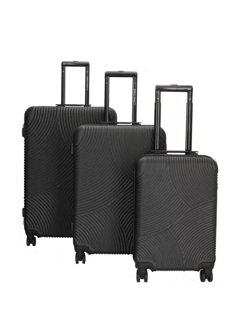 Bőrönd ENRICO BENETTI 39040 Louisville Szett black 4 kerekű