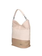 Karen D 207 bézs fehér virág rostbőr táska