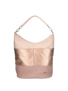 Karen D 207 bézs rozé rostbőr táska