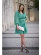 Karen D 456 bézs virág rostbőr táska