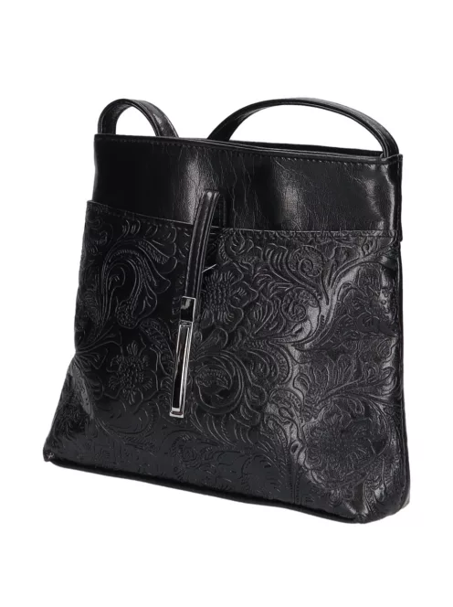 Karen D 099 fekete flc virág kicsi válltáska