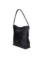 Karen 1337 bis fekete virág rostbőr női táska