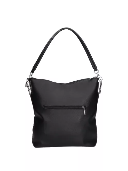 Karen 1337 bis fekete virág rostbőr női táska