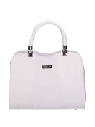 Karen D 341 fehér virág rostbőr táska