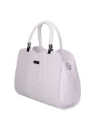 Karen D 341 fehér virág rostbőr táska