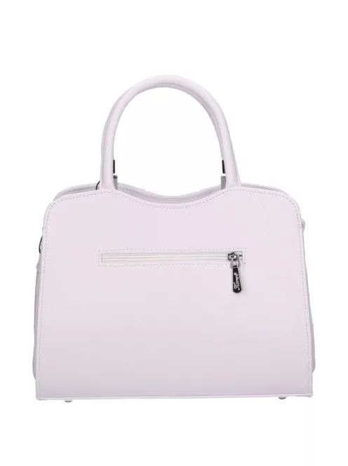 Karen D 341 fehér virág rostbőr táska