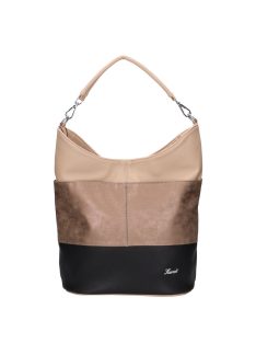 Karen D 207 fekete drapp bronz rostbőr táska
