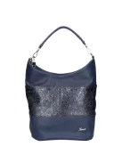 Karen D 207 kék virág rostbőr táska