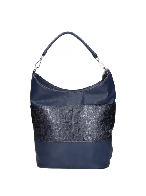 Karen D 207 kék virág rostbőr táska