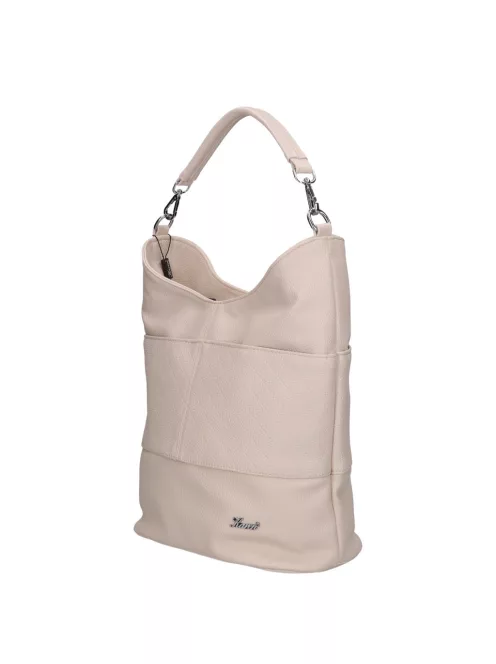 Karen D 207 bézs steppelt rostbőr női táska