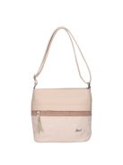 Karen D 325 bis bézs virág rostbőr táska