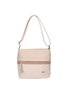 Karen D 325 bis bézs virág rostbőr táska