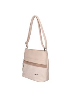 Karen D 325 bis bézs virág rostbőr táska