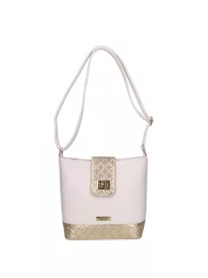 Karen 9437 fehér arany rostbőr táska