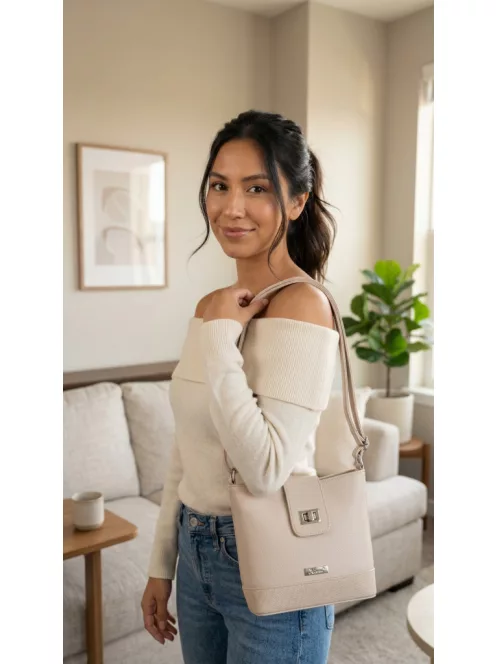 Karen rostbőr táska 9437 bézs virág