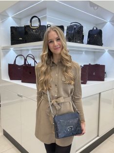 Karen rostbőr táska 9358 kék virág új