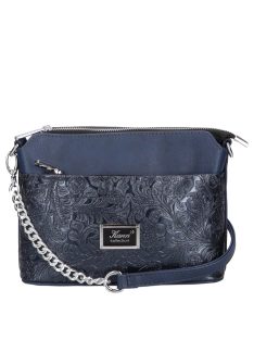 Karen rostbőr táska 9358 kék virág új