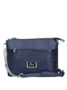 Karen 9358 kék rostbőr női válltáska