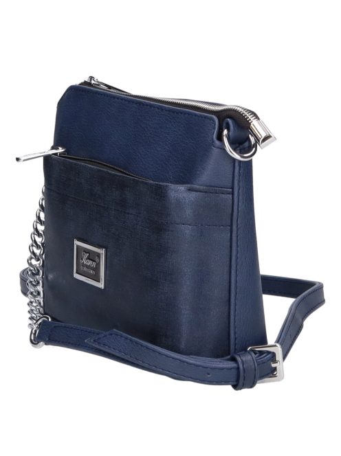 Karen 9358 kék rostbőr női válltáska