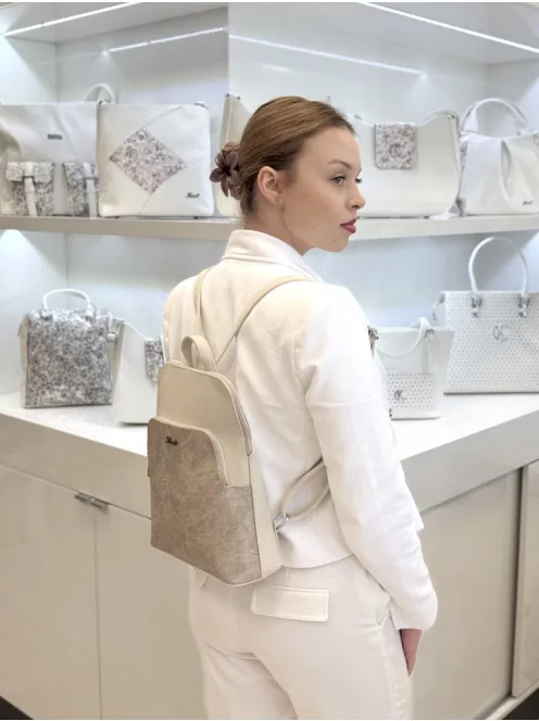 Karen rostbőr női hátizsák N 236 bis bézs virág