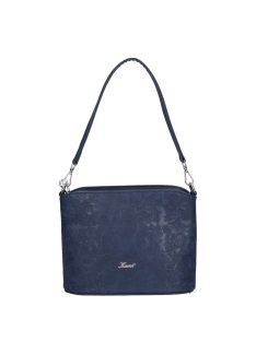 Karen S 087 kék virág rostbőr táska