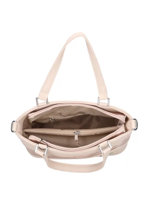 Karen D 565 bézs virág rostbőr női kézitáska