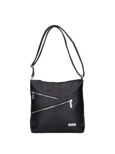 Karen 1651 fekete sima rostbőr női válltáska