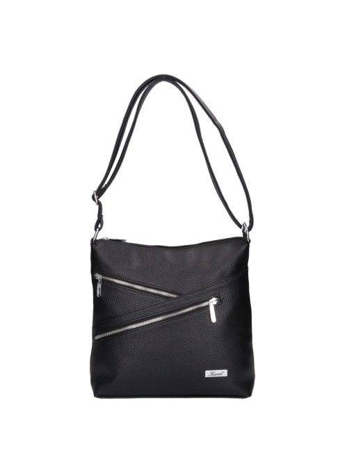 Karen 1651 fekete sima rostbőr női válltáska