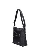 Karen 1651 fekete sima rostbőr női válltáska