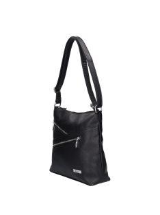 Karen 1651 fekete sima rostbőr női válltáska
