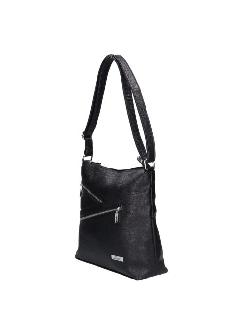 Karen 1651 fekete sima rostbőr női válltáska