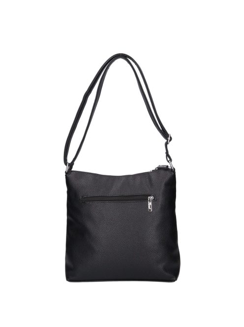 Karen 1651 fekete sima rostbőr női válltáska