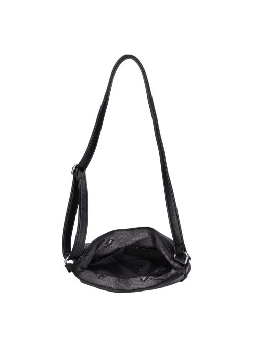 Karen 1651 fekete sima rostbőr női válltáska