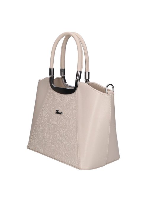 Karen 9251 bis bézs virág FL/C rostbőr táska