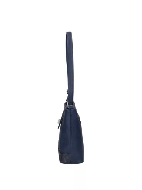 Karen 9437 kék virág rostbőr crossbody táska