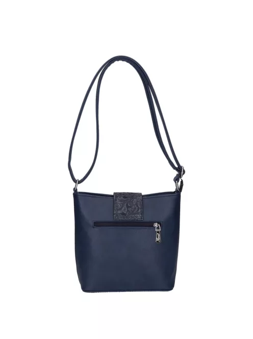 Karen 9437 kék virág rostbőr crossbody táska