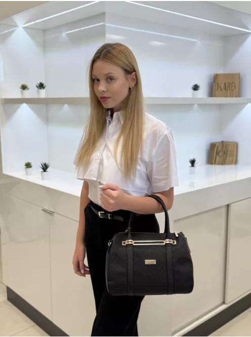 Chiara rostbőr táska K 7049 fekete virág