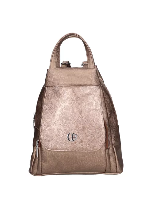 Chiara rostbőr táska K 7031 bronz virág