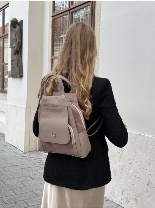 Chiara rostbőr táska K 7031 bronz virág