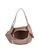 Chiara K 772 bis barna bronz virág rostbőr női kézitáska – elegáns Chiara rostbőr női kézitáska
