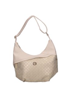 Chiara E 6034 bézs arany rostbőr táska