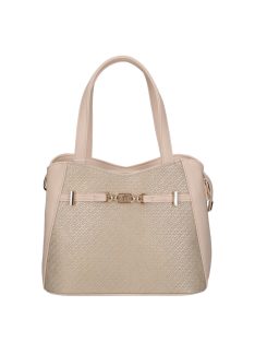 Chiara I 5073 bézs arany rostbőr táska