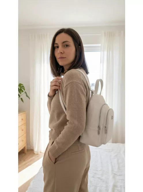 Chiara M 8033 bis bézs arany rostbőr táska