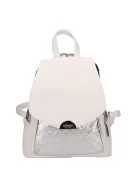 Chiara M 8033 fehér ezüst rostbőr női táska