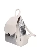 Chiara M 8033 fehér ezüst rostbőr női táska