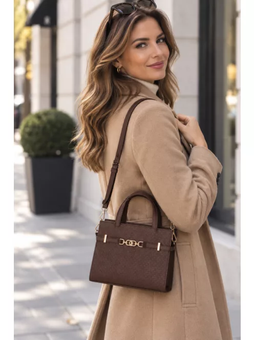Chiara K 7038 barna rostbőr női kézitáska