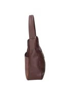 Chiara M 8035 barna velúr rostbőr női válltáska