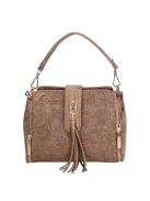 Chiara M 5044 bis bronz virág rostbőr női oldaltáska – elegáns Chiara rostbőr női oldaltáska