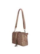 Chiara M 5044 bis bronz virág rostbőr női oldaltáska – elegáns Chiara rostbőr női oldaltáska