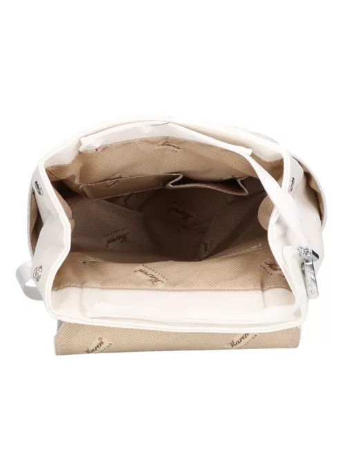 Karen rostbőr táska bézs oldalt virágos